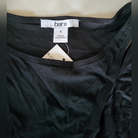 Women's Black bodysuit partial sheer with cutouts & snaps Size Small - Picture 5 of 8